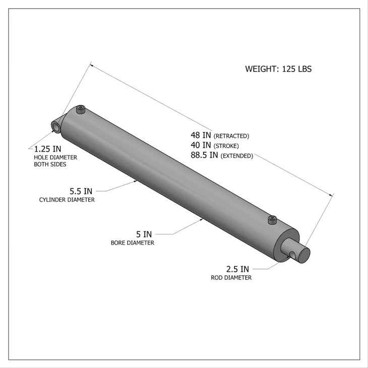 سیلندر هیدرولیک غیر بای پس