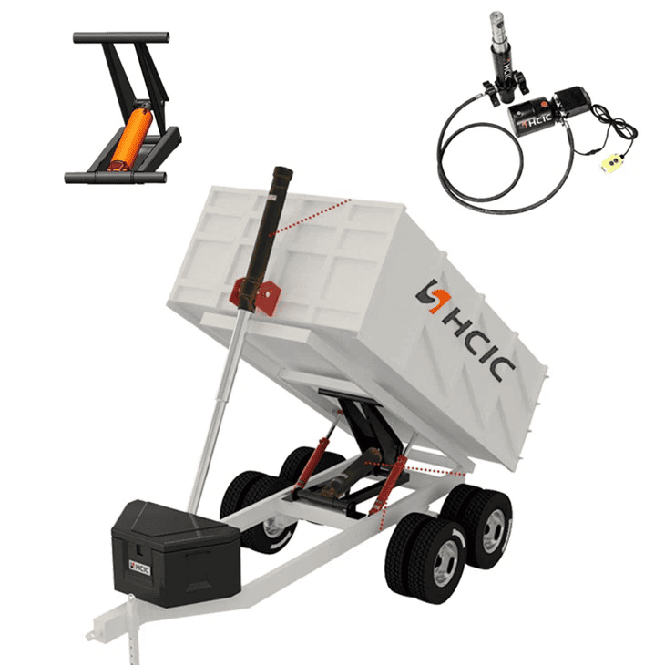 سیلندر روغن هیدرولیک فشار بالا HSG تن بزرگ برای تریلر تخلیه